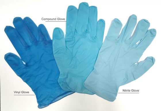 SGS Ambidextrous Synthetic Powderless Nitrile Vinyl Blend Gloves